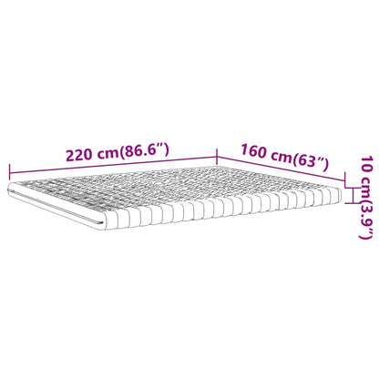 Schuimmatras 7 zones hardheid 20 ILD 160x220 cm wit