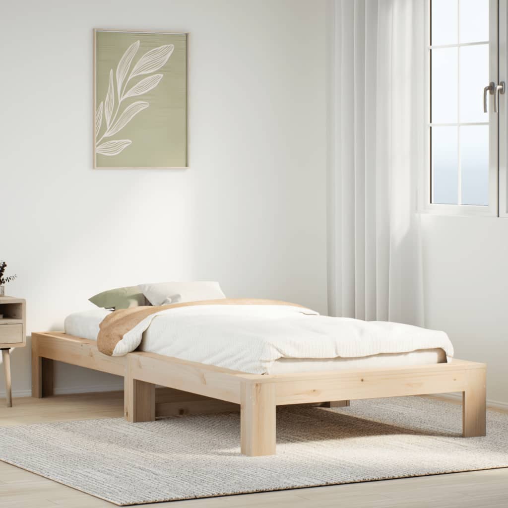 Bedframe zonder matras massief grenenhout 90x200 cm