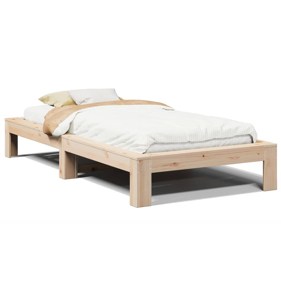 Bedframe zonder matras massief grenenhout 90x190 cm