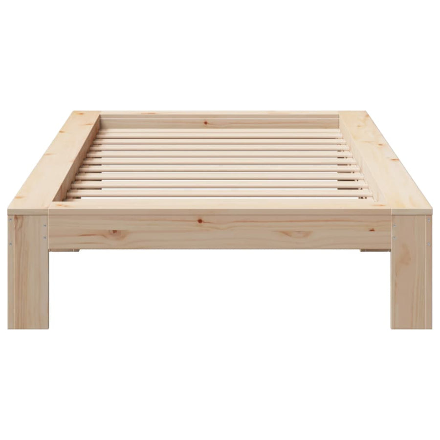 Bedframe zonder matras massief grenenhout 75x190 cm