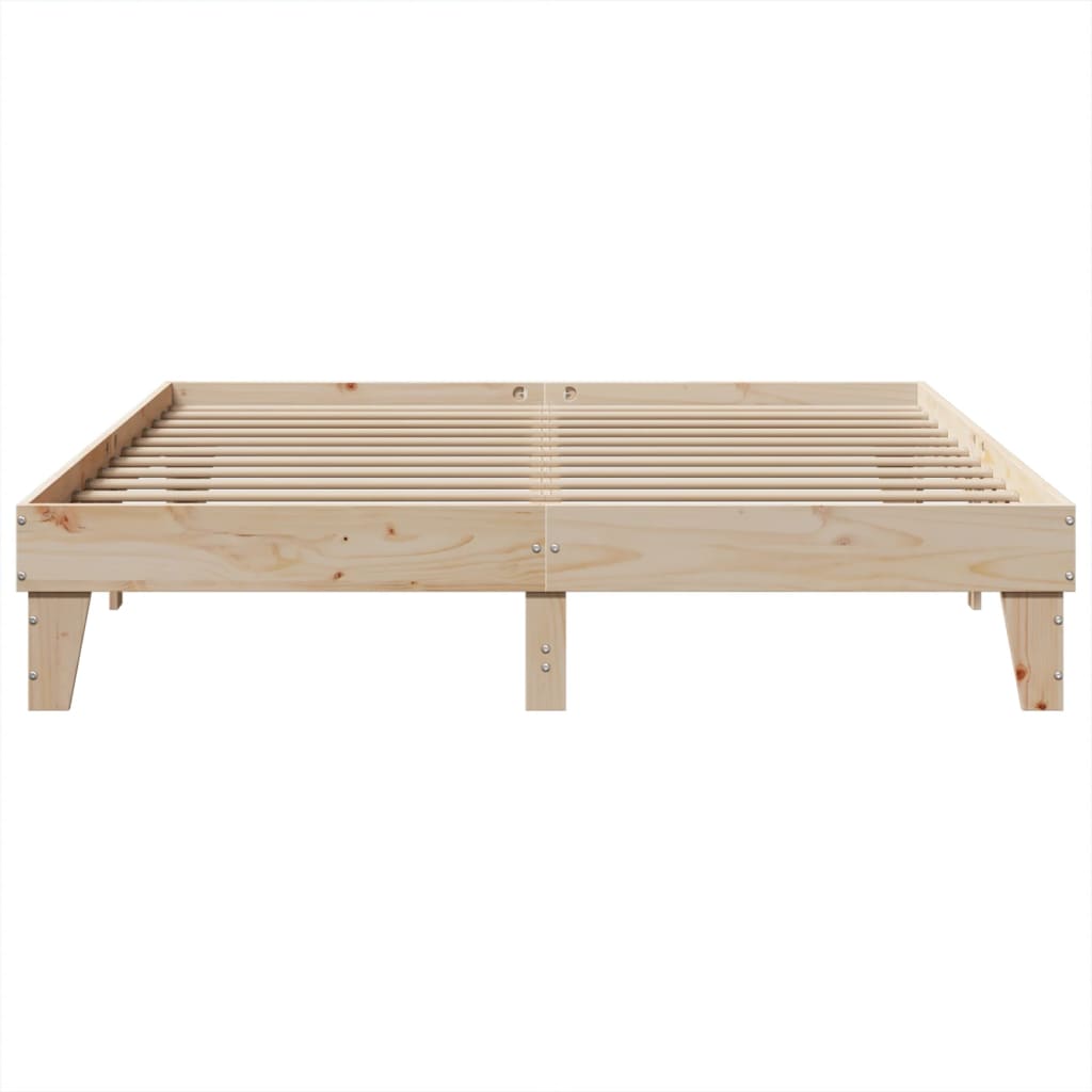 Bedframe zonder matras massief grenenhout 200x200 cm
