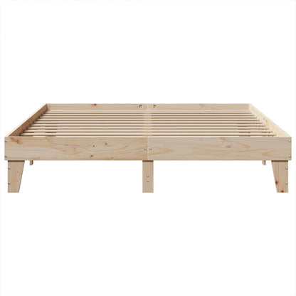 Bedframe zonder matras massief grenenhout 200x200 cm