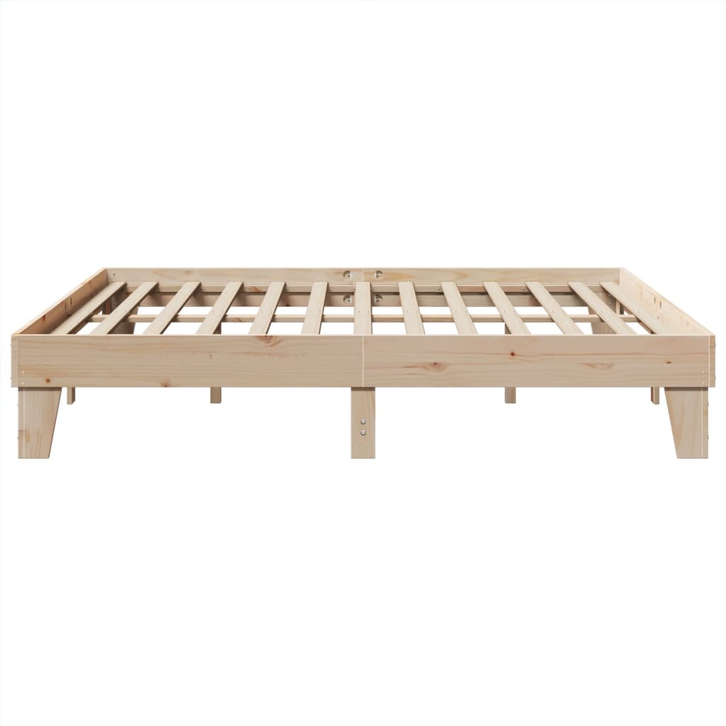Bedframe zonder matras massief grenenhout 200x200 cm