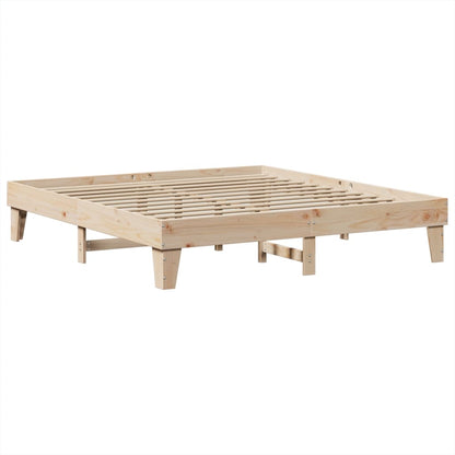 Bedframe zonder matras massief grenenhout 200x200 cm