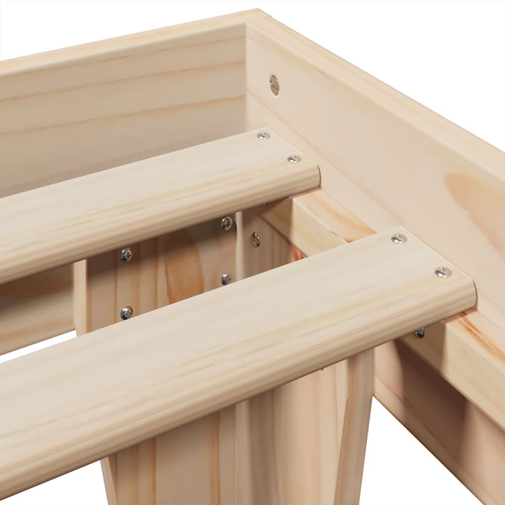 Bedframe zonder matras massief grenenhout 200x200 cm
