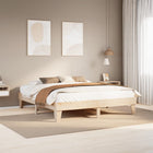 Bed frame without mattress solid pine wood 200x200 cm
