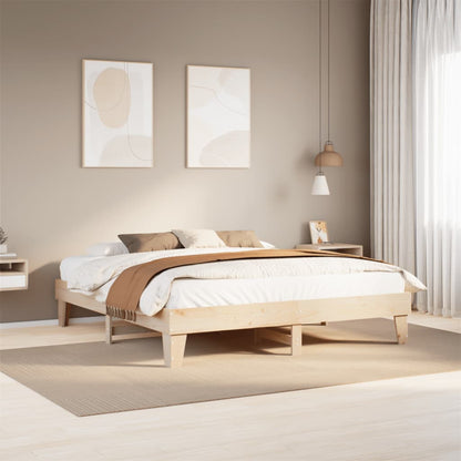 Bedframe zonder matras massief grenenhout 200x200 cm