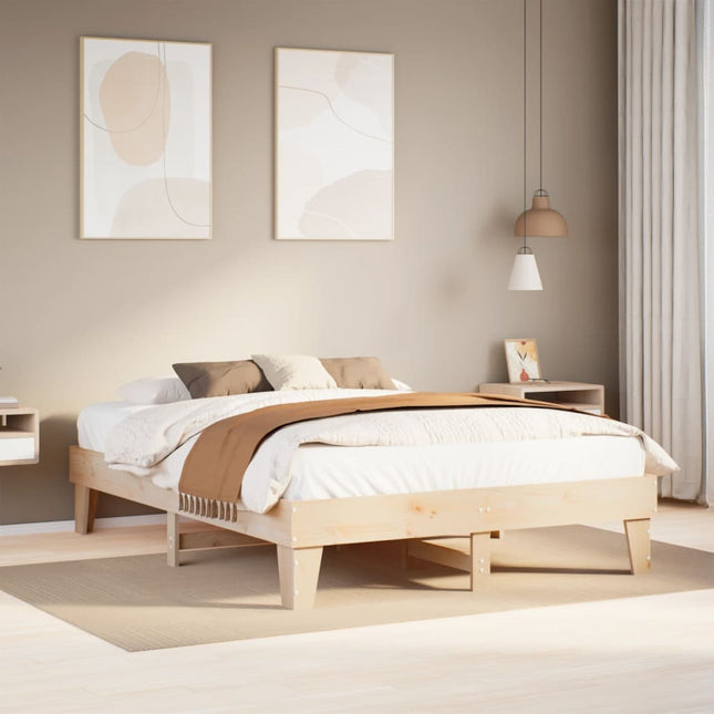 Bedframe zonder matras massief grenenhout 160x200 cm