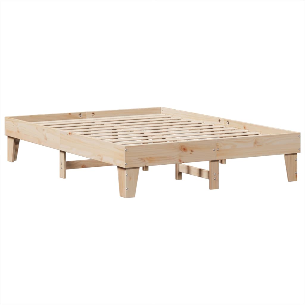 Bedframe zonder matras massief grenenhout 150x200 cm