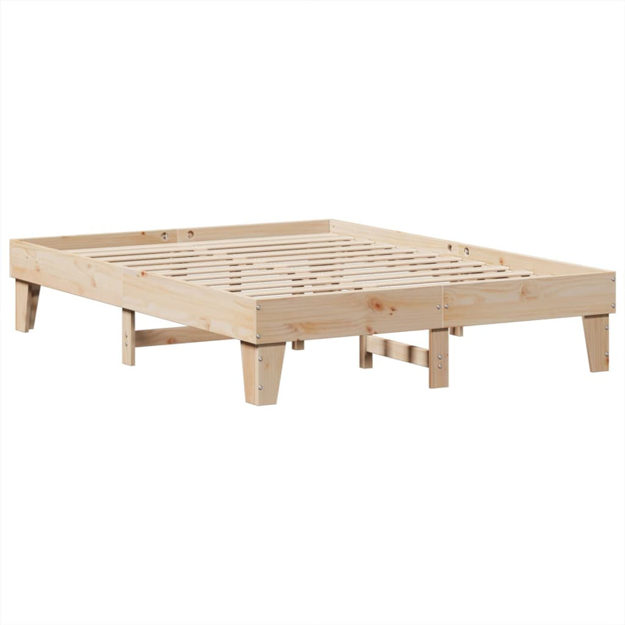 Bedframe zonder matras massief grenenhout 150x200 cm