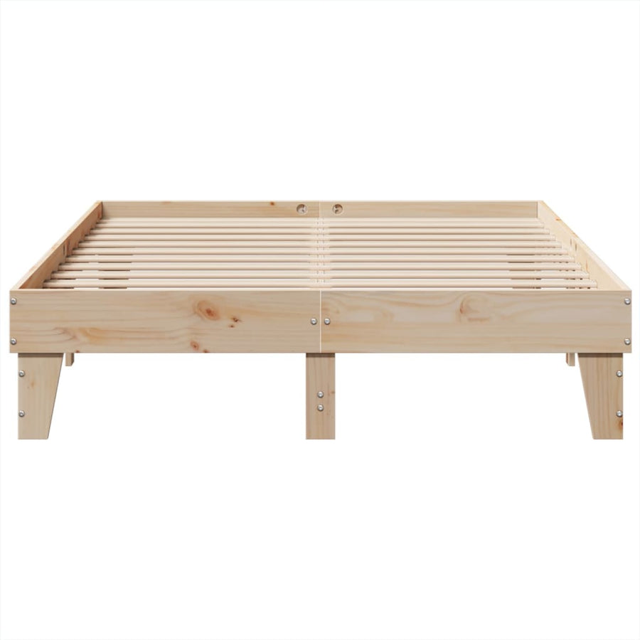 Bedframe zonder matras massief grenenhout 150x200 cm