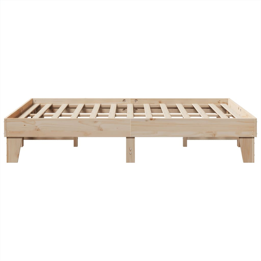 Bedframe zonder matras massief grenenhout 150x200 cm