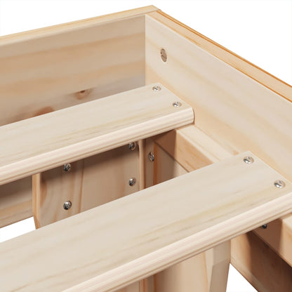Bedframe zonder matras massief grenenhout 140x200 cm