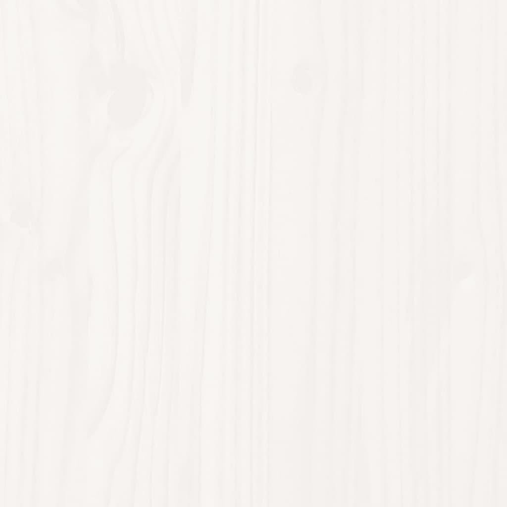 Bedframe zonder matras massief grenenhout wit 140x200 cm