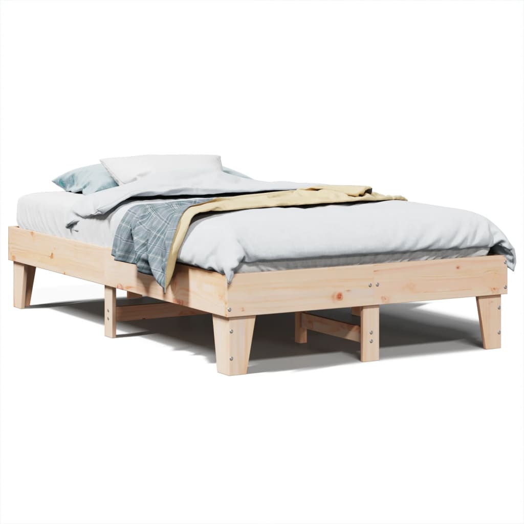 Bedframe zonder matras massief grenenhout 135x190 cm