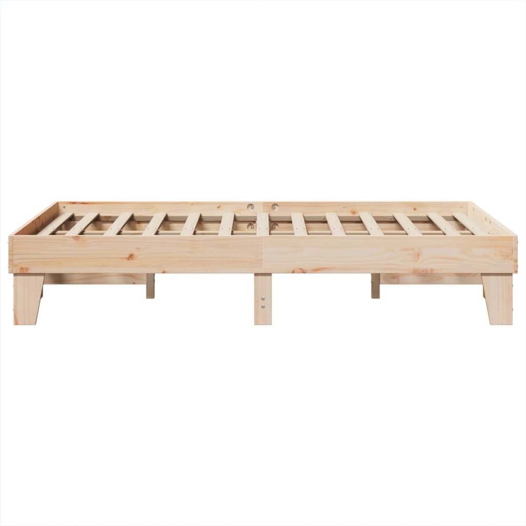 Bedframe zonder matras massief grenenhout 135x190 cm