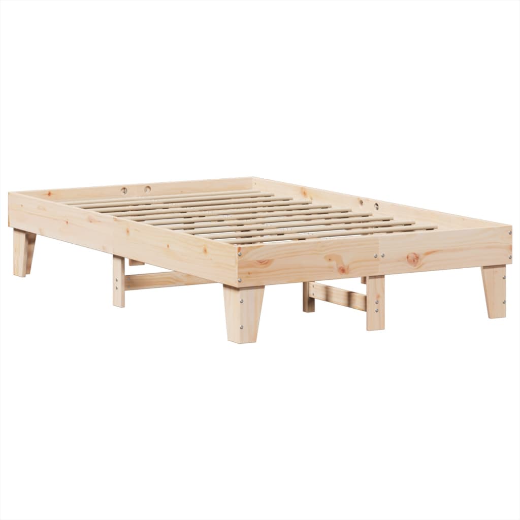 Bedframe zonder matras massief grenenhout 135x190 cm