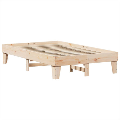 Bedframe zonder matras massief grenenhout 135x190 cm