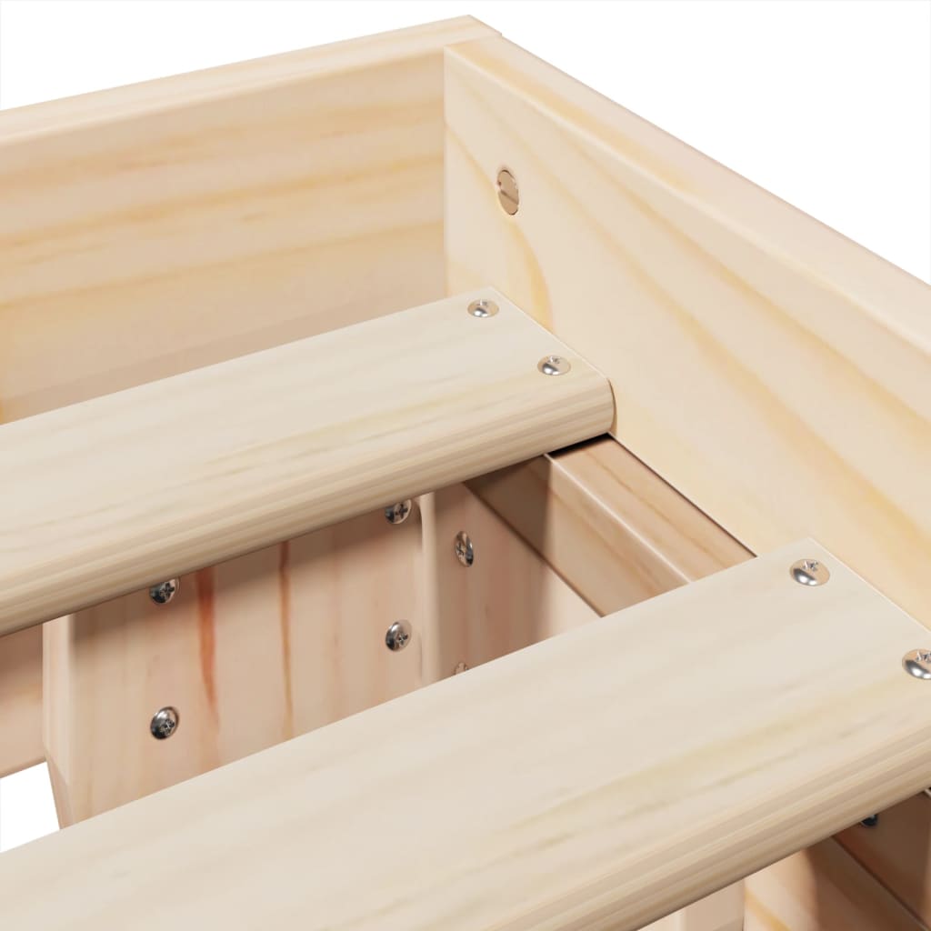 Bedframe zonder matras massief grenenhout 135x190 cm
