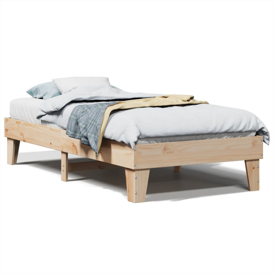 Bedframe zonder matras massief grenenhout 90x190 cm