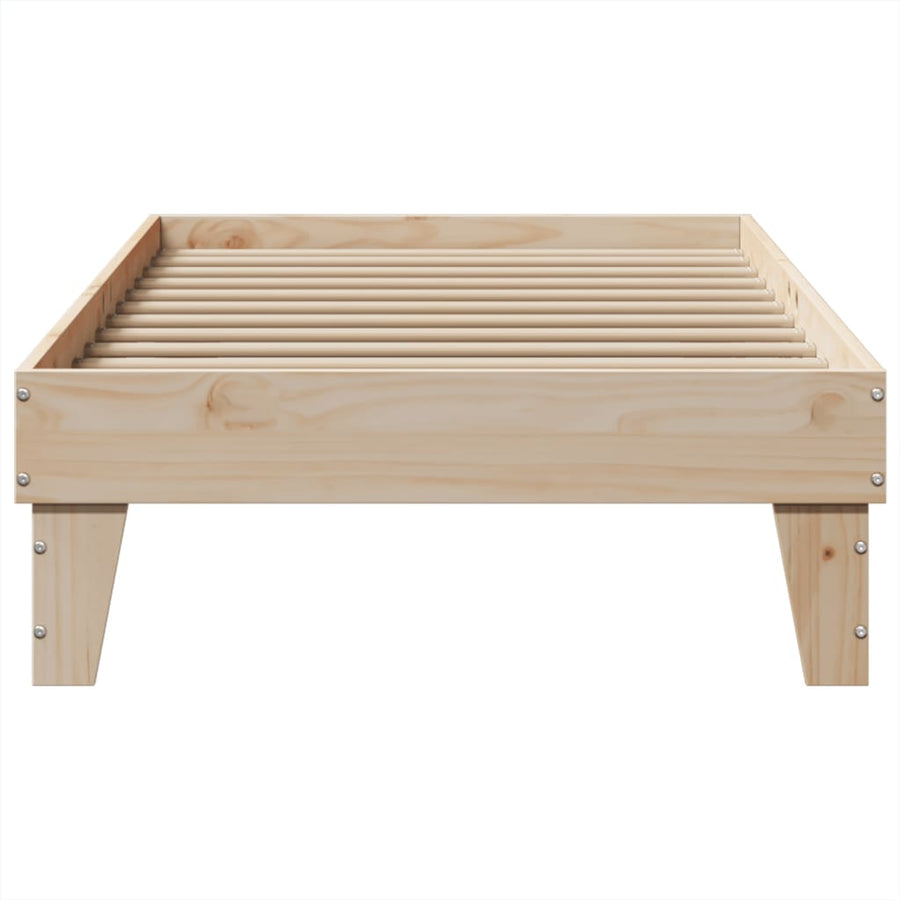 Bedframe zonder matras massief grenenhout 90x190 cm
