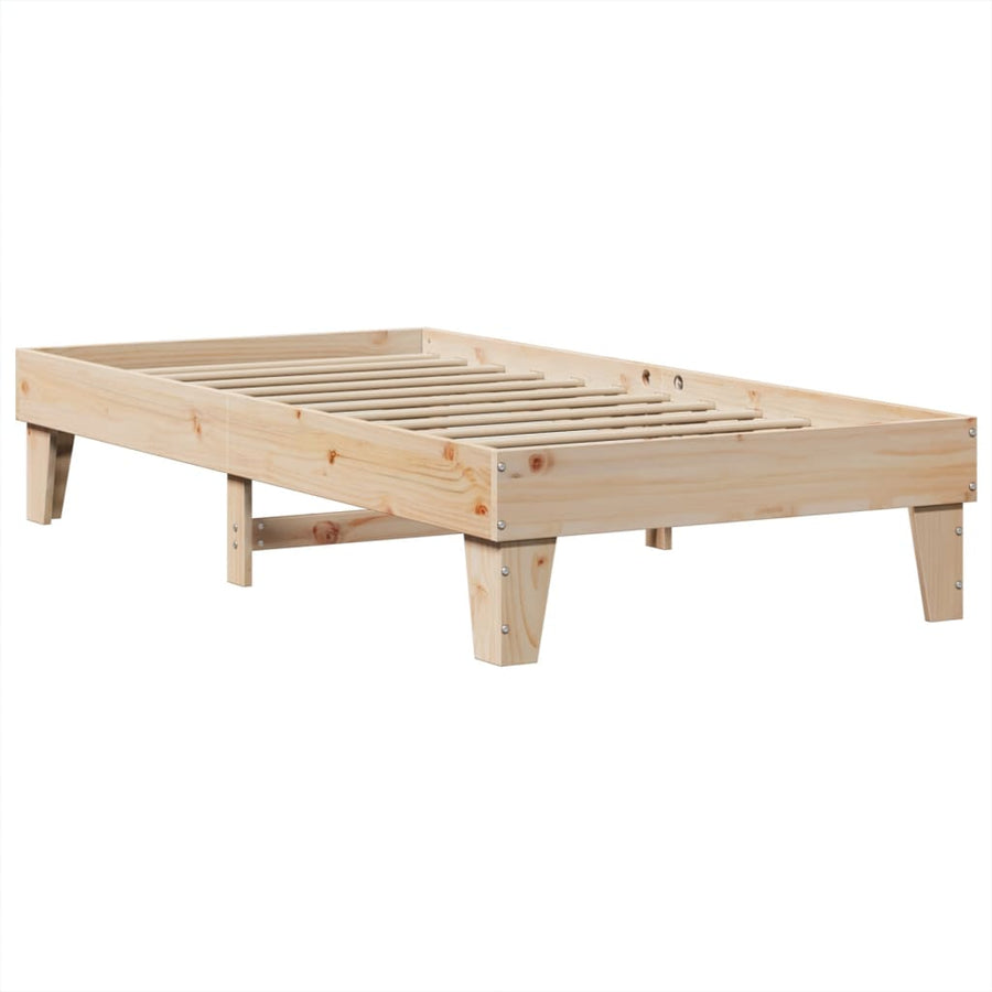 Bedframe zonder matras massief grenenhout 90x190 cm