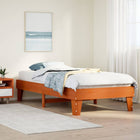 Solid pine bed frame, wax brown, 75x190 cm (mattress not included)