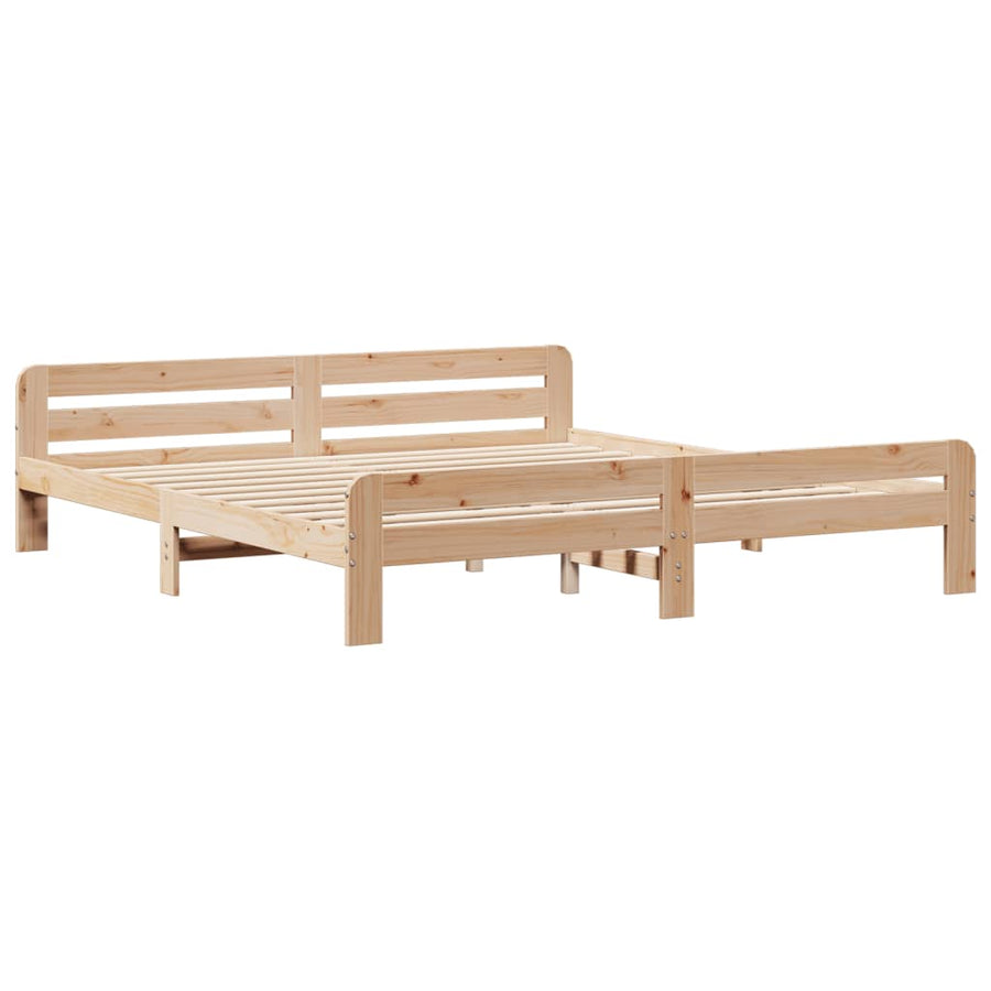 Bedframe zonder matras massief grenenhout 200x200 cm
