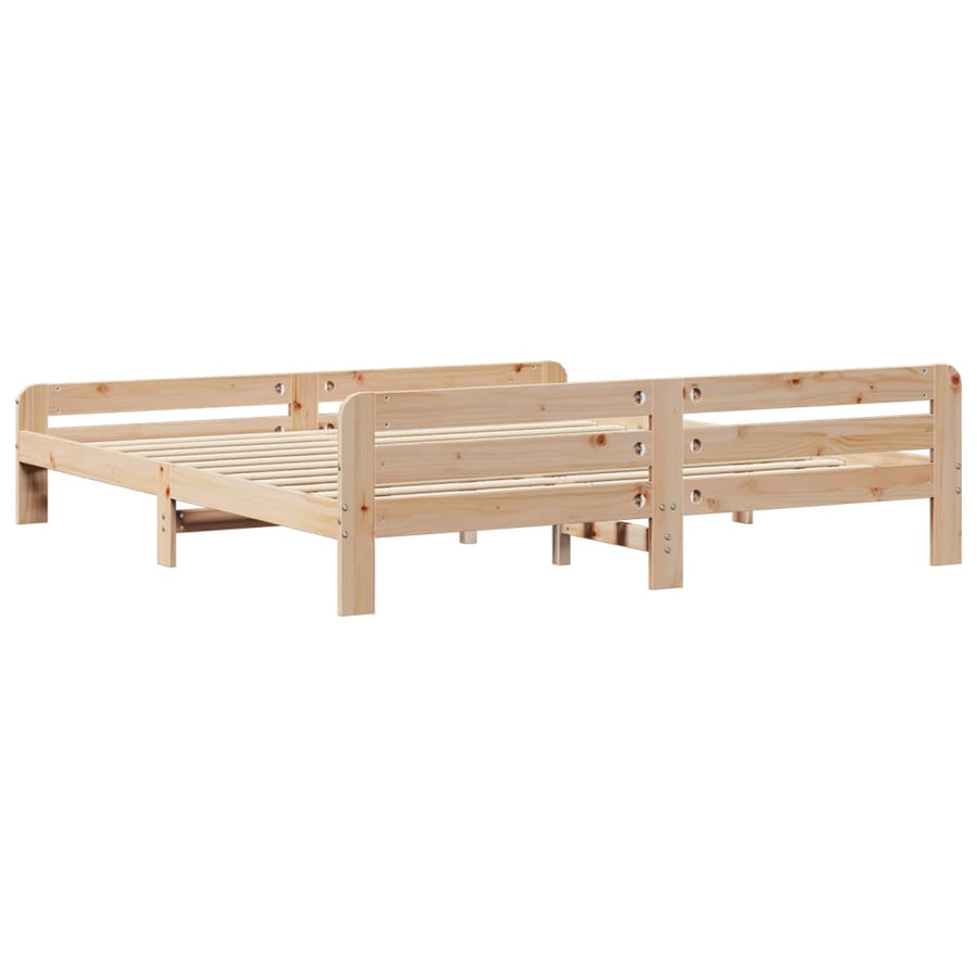 Bedframe zonder matras massief grenenhout 200x200 cm