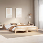 Bed frame without mattress solid pine wood 200x200 cm