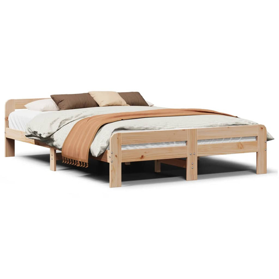 Bedframe zonder matras massief grenenhout 150x200 cm