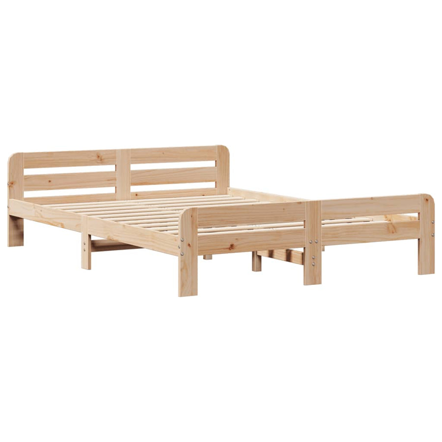 Bedframe zonder matras massief grenenhout 150x200 cm