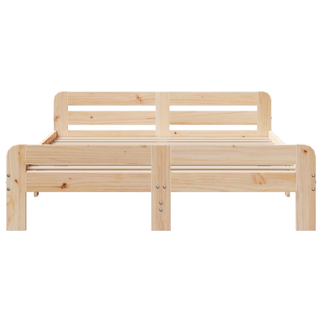 Bedframe zonder matras massief grenenhout 150x200 cm