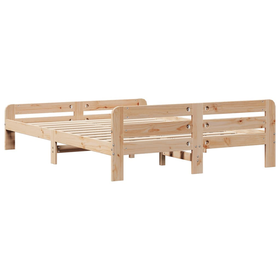 Bedframe zonder matras massief grenenhout 150x200 cm