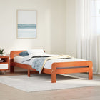 Solid pine bed frame, wax brown, 75x190 cm (mattress not included)