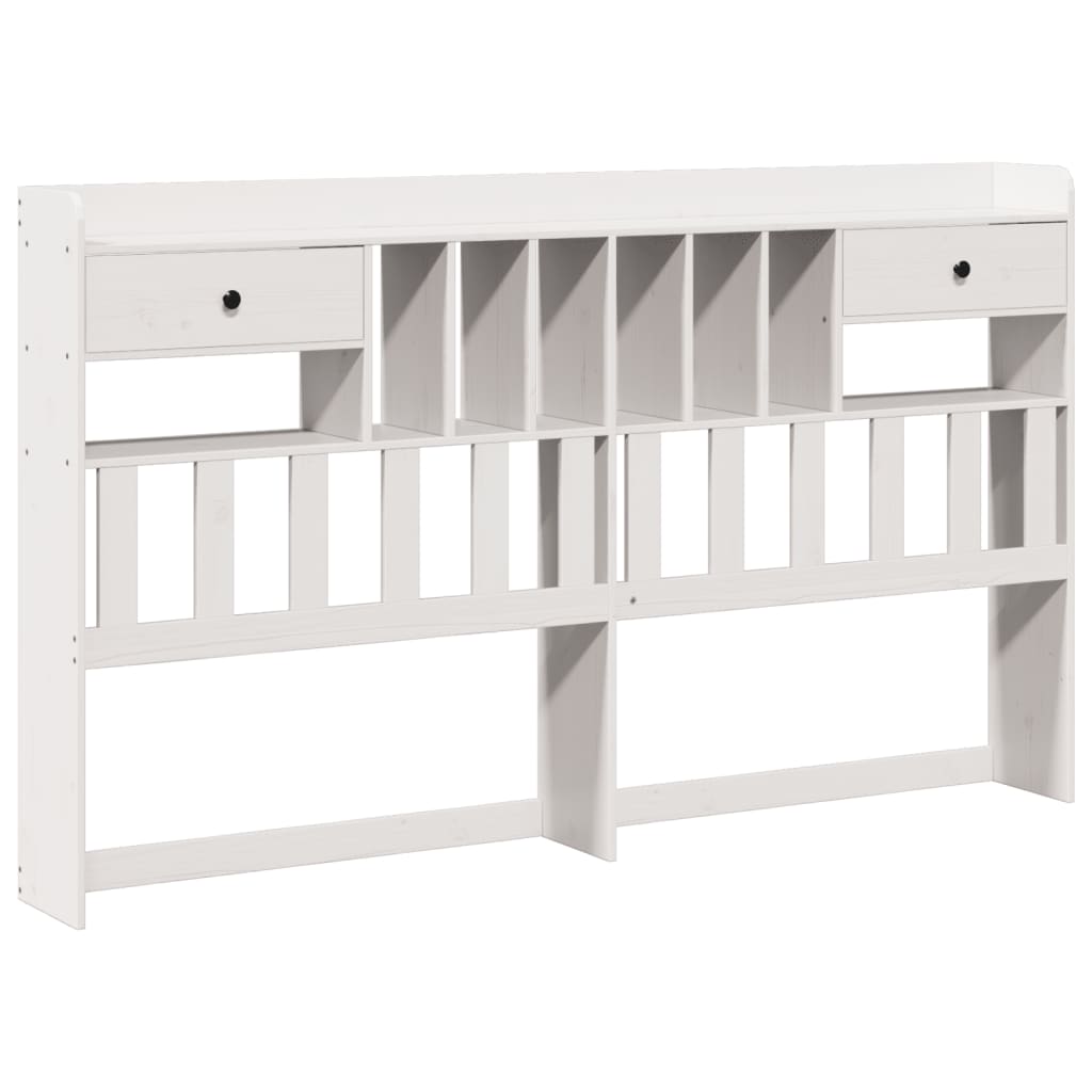 Hoofdbord met opbergruimte 180 cm massief grenenhout wit