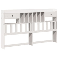 Hoofdbord met opbergruimte 180 cm massief grenenhout wit