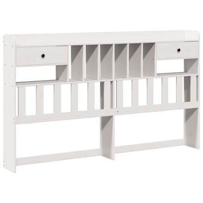 Hoofdbord met opbergruimte 180 cm massief grenenhout wit