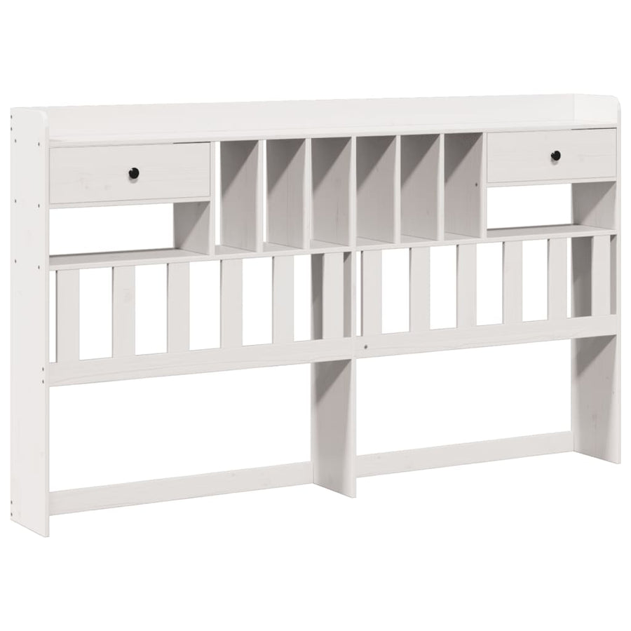 Hoofdbord met opbergruimte 180 cm massief grenenhout wit