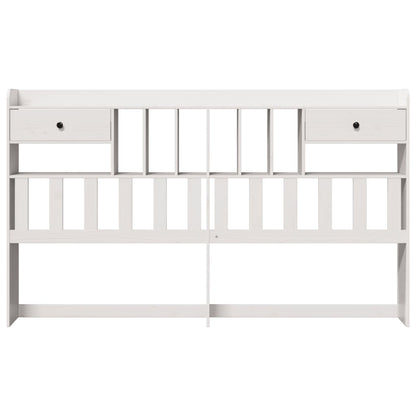 Hoofdbord met opbergruimte 180 cm massief grenenhout wit