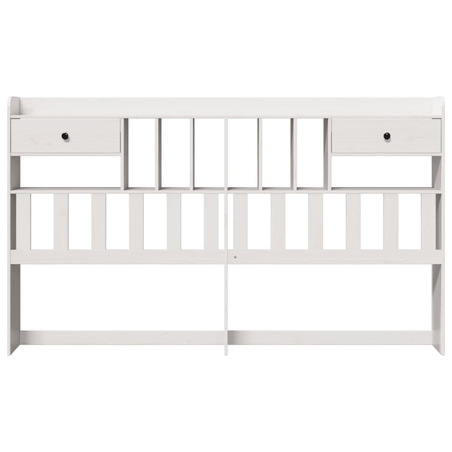 Hoofdbord met opbergruimte 180 cm massief grenenhout wit
