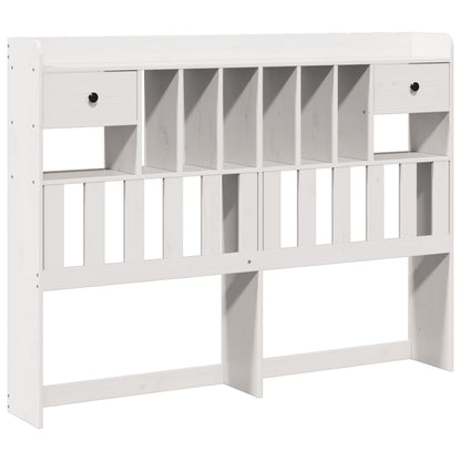 Hoofdbord met opbergruimte 150 cm massief grenenhout wit