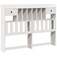 Hoofdbord met opbergruimte 140 cm massief grenenhout wit