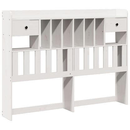 Hoofdbord met opbergruimte 140 cm massief grenenhout wit