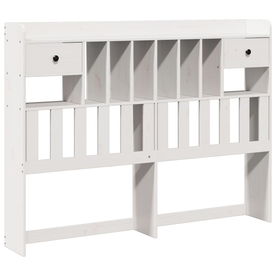 Hoofdbord met opbergruimte 140 cm massief grenenhout wit