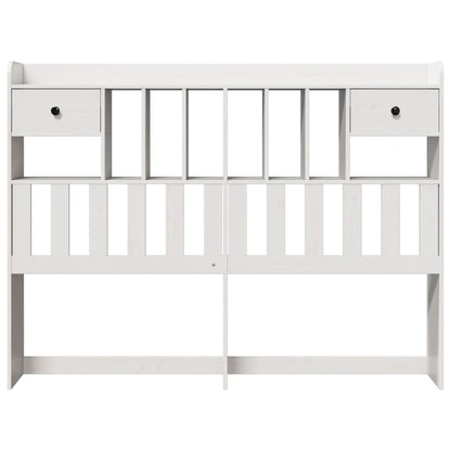Hoofdbord met opbergruimte 140 cm massief grenenhout wit