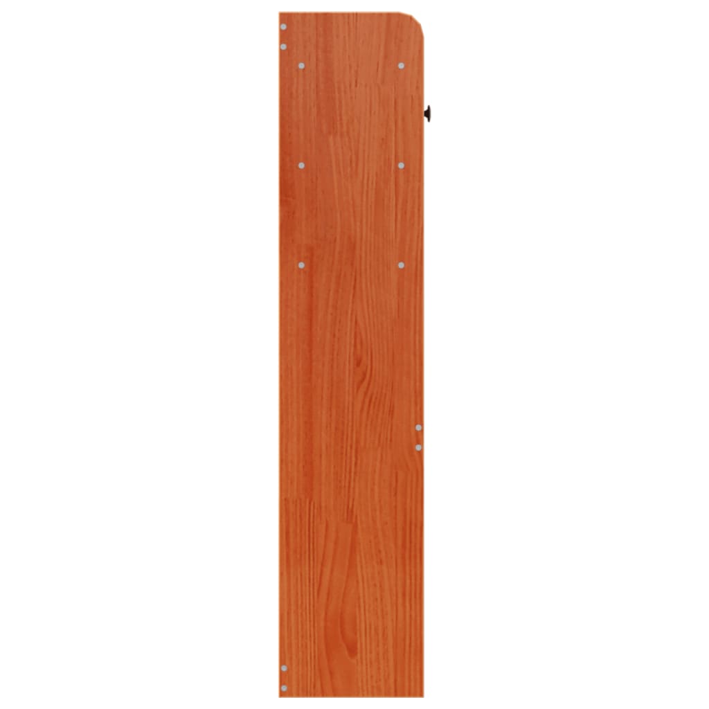 Hoofdbord met opbergruimte 140 cm massief grenenhout wasbruin