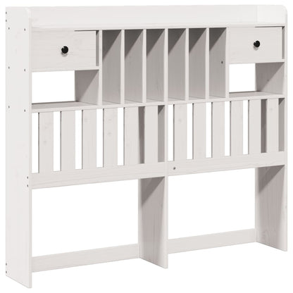 Hoofdbord met opbergruimte 135 cm massief grenenhout wit