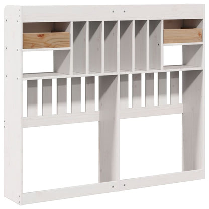 Hoofdbord met opbergruimte 135 cm massief grenenhout wit