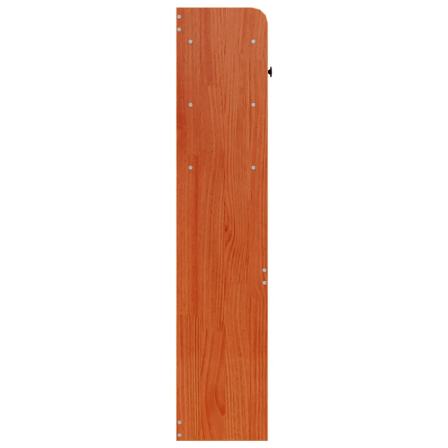 Hoofdbord met opbergruimte 135 cm massief grenenhout wasbruin